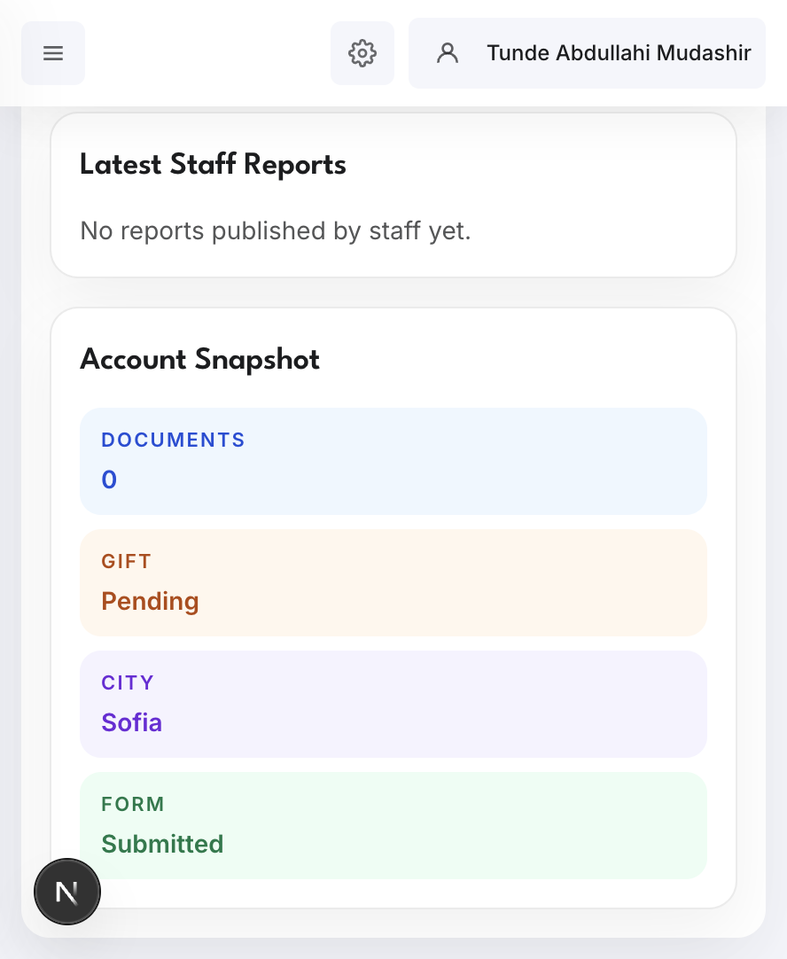 Student Portal preview